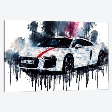 2018 Audi R8 V10 RWS Canvas Print #SSY352} by Sissy Angelastro Canvas Print