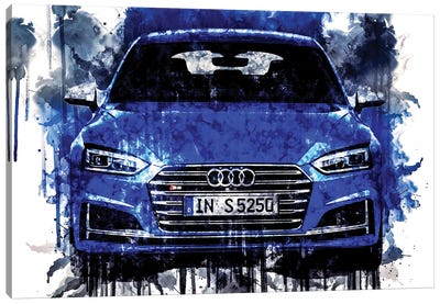 2018 Audi S5 Sportback Canvas Art Print - Sissy Angelastro