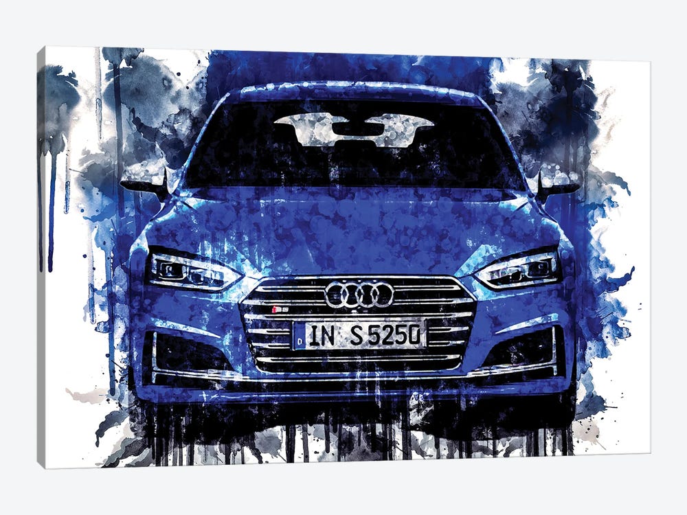 2018 Audi S5 Sportback by Sissy Angelastro 1-piece Canvas Artwork