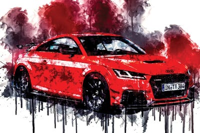 Audi TT RS Coupe 2018 by Sissy Angelastro canvas print