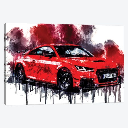 Audi TT RS Coupe 2018 Canvas Print #SSY360} by Sissy Angelastro Canvas Art