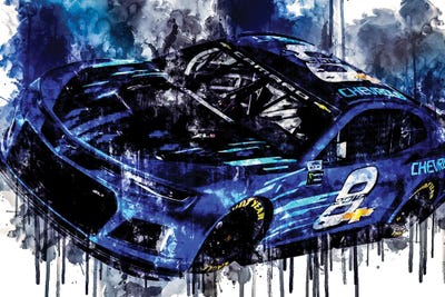 2018 Chevrolet Camaro ZL1 Nascar Race Car by Sissy Angelastro framed canvas print