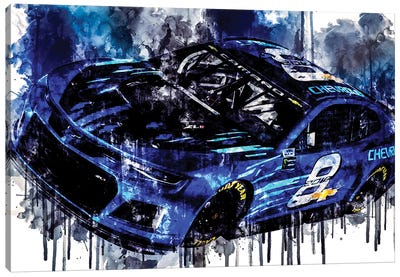 2018 Chevrolet Camaro ZL1 Nascar Race Car Canvas Art Print - Sissy Angelastro