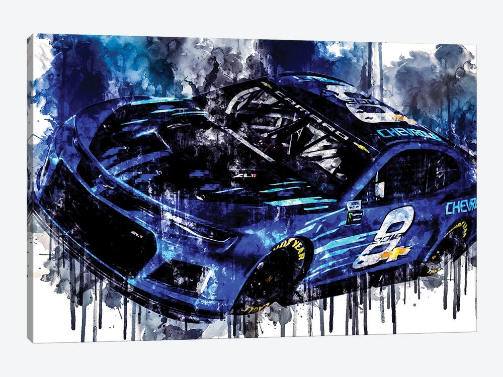 2018 Chevrolet Camaro ZL1 Nascar Race Car by Sissy Angelastro 1-piece Canvas Wall Art