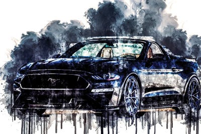2018 Ford Mustang GT by Sissy Angelastro acrylic art print