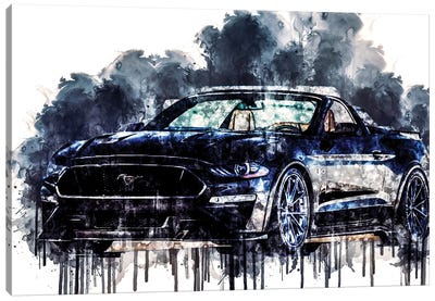 2018 Ford Mustang GT Canvas Art Print - Ford