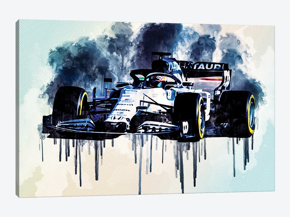 Alphatauri AT01 On Track 2020 F1 Cars Formula 1 by Sissy Angelastro 1-piece Canvas Artwork
