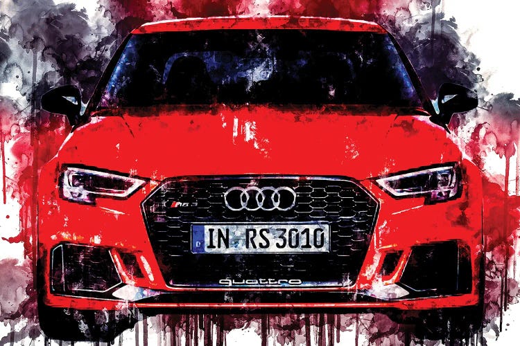 2017 Audi RS3 by Sissy Angelastro wall art