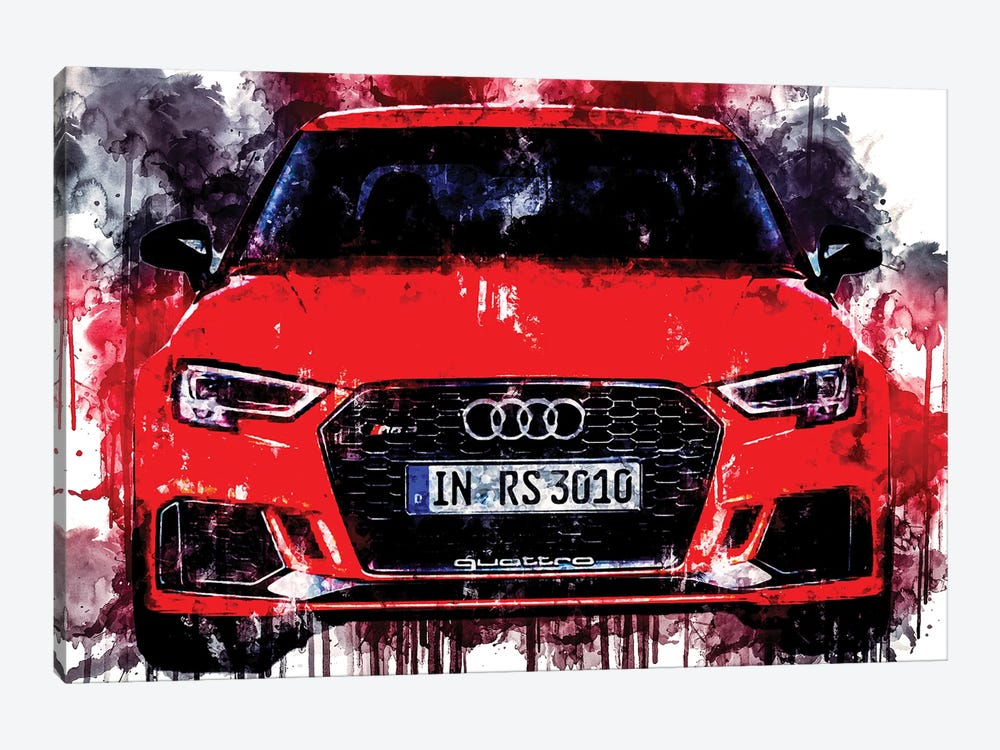 2017 Audi RS3 by Sissy Angelastro 1-piece Canvas Print