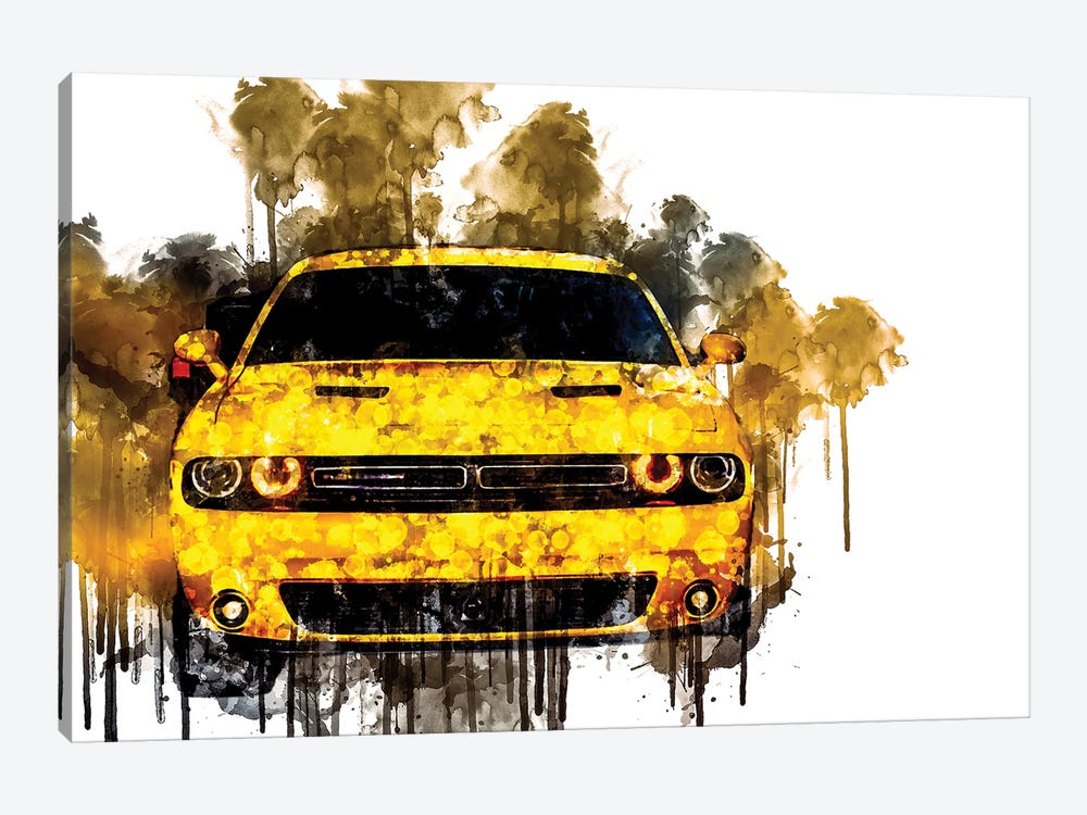 2017 Dodge Challenger GT AWD by Sissy Angelastro 1-piece Canvas Wall Art