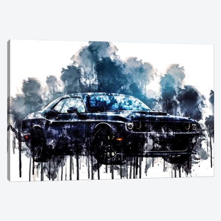 2017 Dodge Challenger TA Canvas Print #SSY381} by Sissy Angelastro Canvas Art
