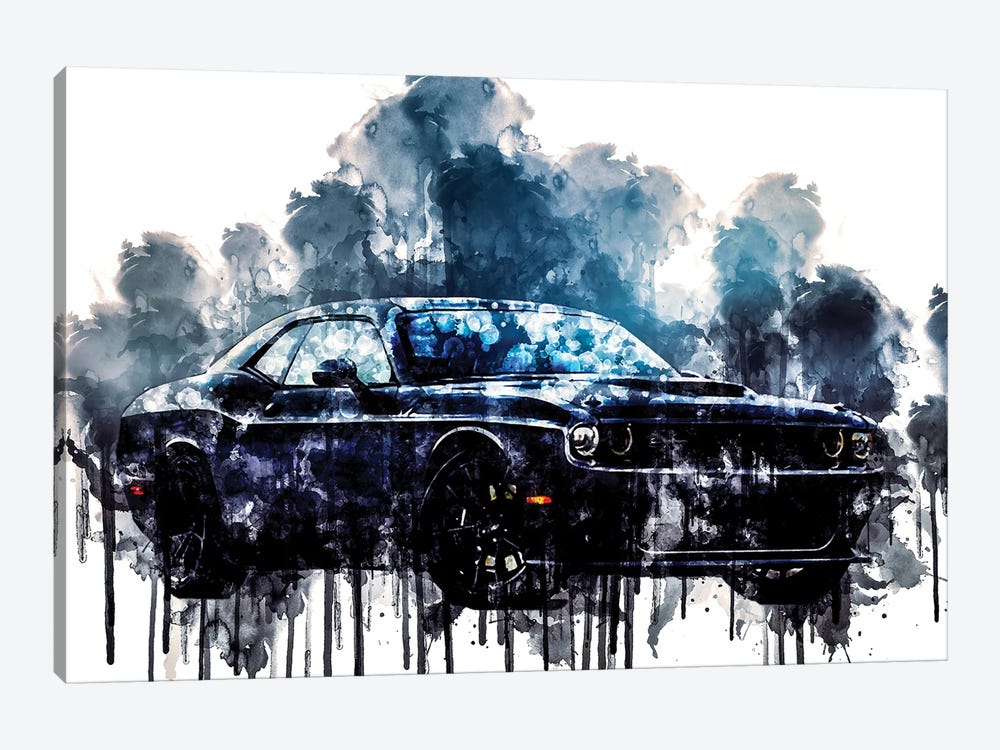 2017 Dodge Challenger TA by Sissy Angelastro 1-piece Canvas Art Print