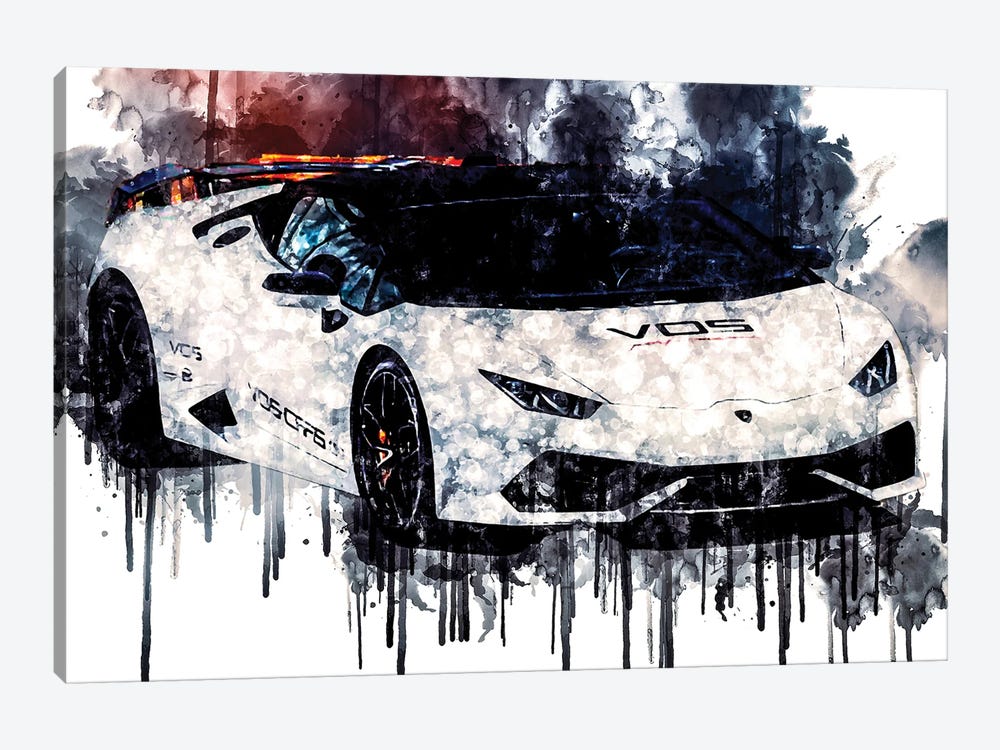 2016 VOS Performance Lamborghini Huracan Final Edition by Sissy Angelastro 1-piece Canvas Art Print