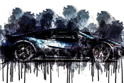 2017 Acura NSX Nord Gray Metallic by Sissy Angelastro canvas print