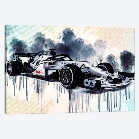 Alphatauri AT01 Cars Formula 1 Scuderia Alphatauri F1 Cars Scuderia Honda Canvas Print #SSY38} by Sissy Angelastro Canvas Artwork