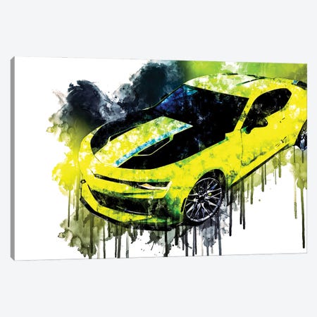 2017 Chevrolet Camaro Turbo AutoX Concept Canvas Print #SSY398} by Sissy Angelastro Canvas Art Print