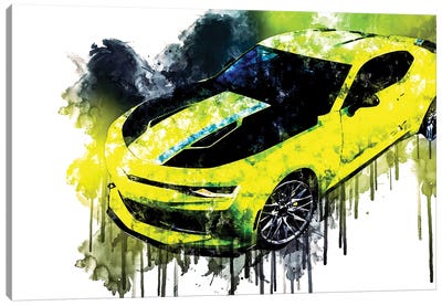2017 Chevrolet Camaro Turbo AutoX Concept Canvas Art Print - Sissy Angelastro