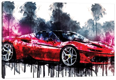 2017 Ferrari J50 Canvas Art Print - Cars By Brand