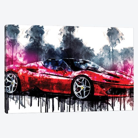 2017 Ferrari J50 Canvas Print #SSY402} by Sissy Angelastro Canvas Art Print