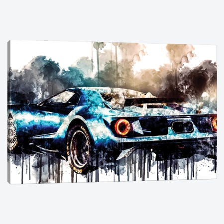 2017 Ford GT Concept Canvas Print #SSY405} by Sissy Angelastro Canvas Wall Art