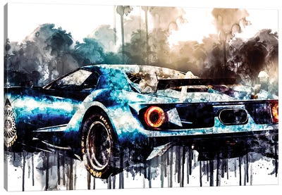2017 Ford GT Concept Canvas Art Print - Sissy Angelastro