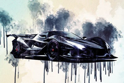 Apollo IE 2019 Luxury Supercar Front View Hypercar Apollo by Sissy Angelastro art print