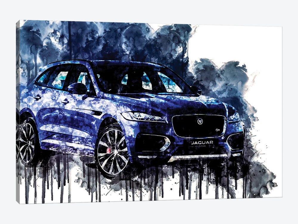 2017 Jaguar F PACE First Edition by Sissy Angelastro 1-piece Canvas Wall Art