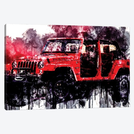 2017 Jeep Wrangler Red Rock Edition Canvas Print #SSY417} by Sissy Angelastro Canvas Print