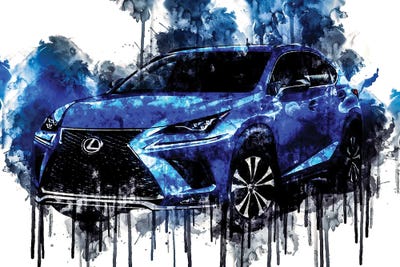 2017 Lexus NX Luxury Crossover by Sissy Angelastro metal wall art