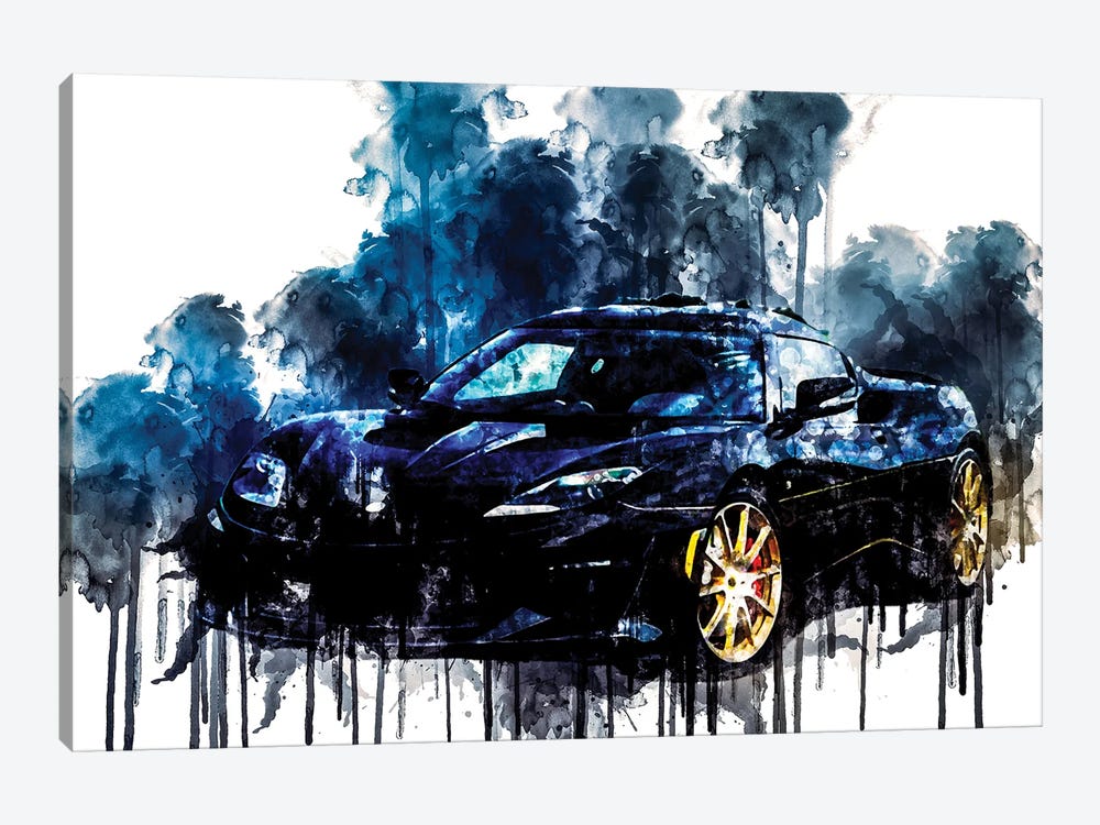 2017 Lotus Evora Sport 410 GP Edition by Sissy Angelastro 1-piece Canvas Art Print