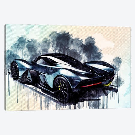 Aston Martin Am-Rb 001 2017 Red Bull Racing Racing Car Garage Hypercar Supercar Canvas Print #SSY45} by Sissy Angelastro Canvas Art