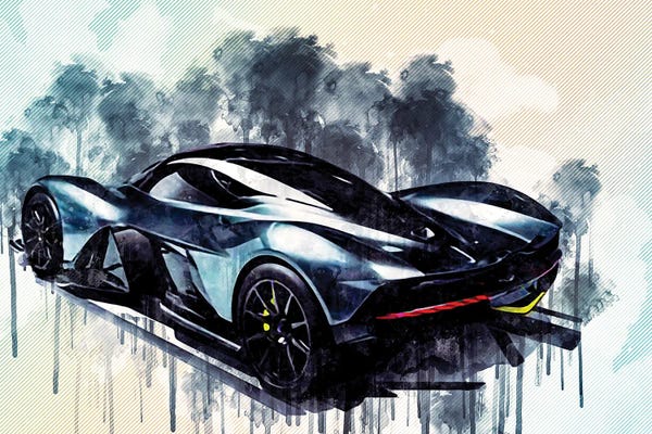 Aston Martin: Aston Martin Am-Rb 001 2017 Red Bull Racing Racing Car Garage Hypercar Supercar by Sissy Angelastro