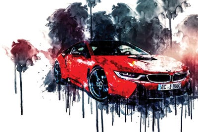 2017 AC Schnitzer ACS8 BMW i8 by Sissy Angelastro framed wall art