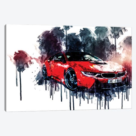 2017 AC Schnitzer ACS8 BMW i8 Canvas Print #SSY460} by Sissy Angelastro Art Print