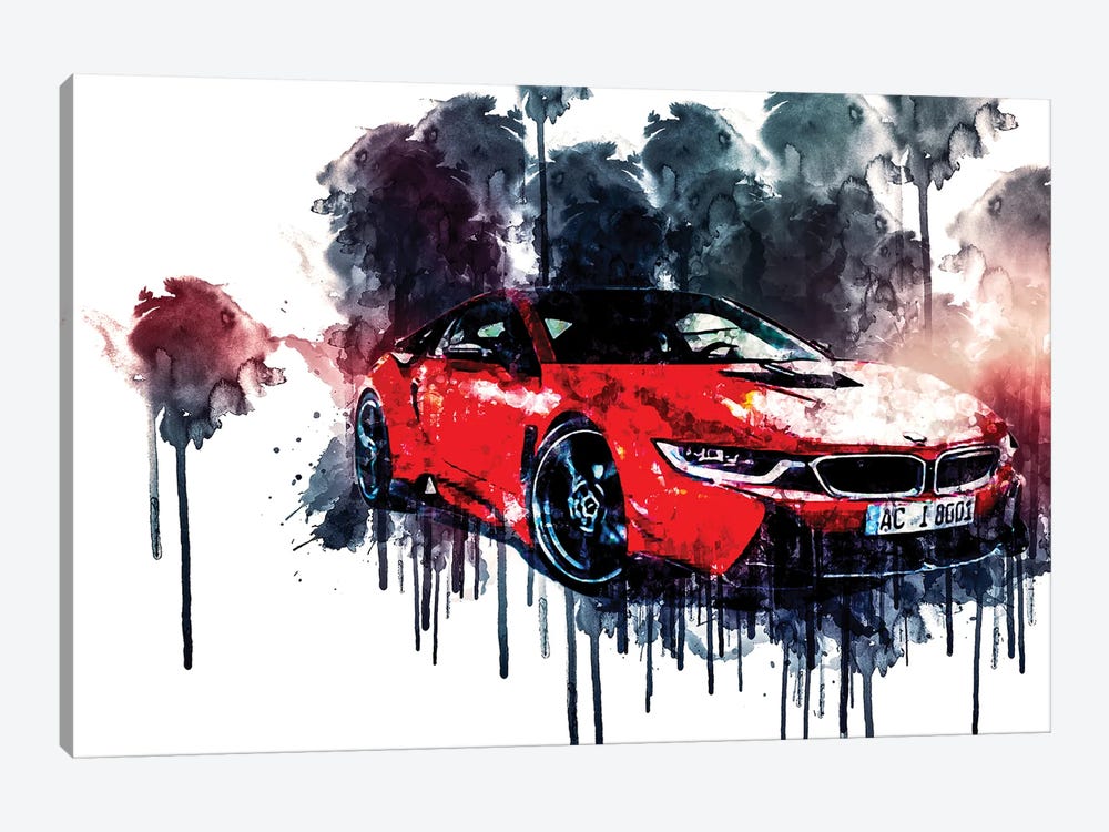 2017 AC Schnitzer ACS8 BMW i8 by Sissy Angelastro 1-piece Canvas Art Print