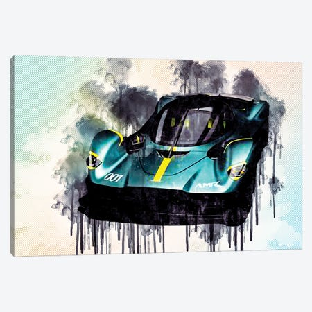 Aston Martin Valkyrie 2019 Hypercar Canvas Print #SSY47} by Sissy Angelastro Canvas Wall Art