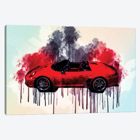 2018 Porsche 911 Speedster II Concept Canvas Print #SSY4} by Sissy Angelastro Canvas Wall Art