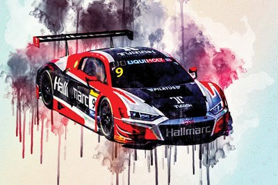 Audi R8 Lms 2020 24 Hours Of Le Mans 2020 Bathurst by Sissy Angelastro canvas print