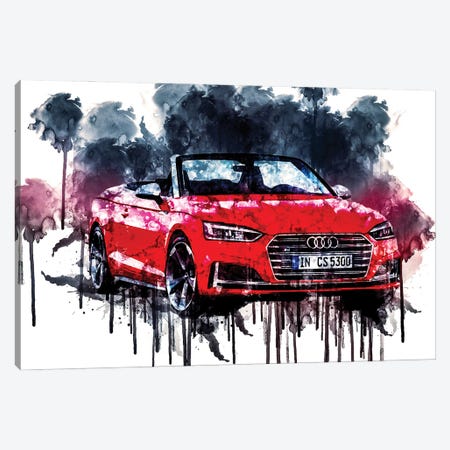 2017 Audi S5 Cabriolet Vehicle XIX Canvas Print #SSY518} by Sissy Angelastro Art Print