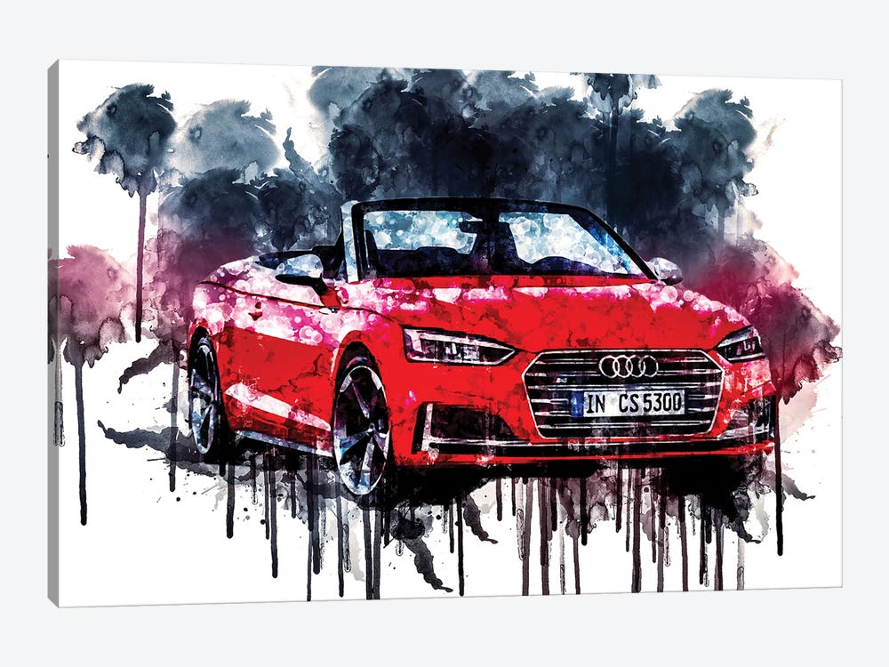 2017 Audi S5 Cabriolet Vehicle XIX by Sissy Angelastro 1-piece Canvas Art Print