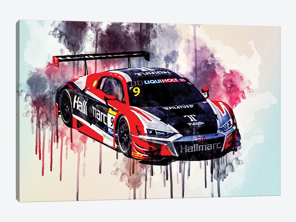 Audi R8 Lms 2020 24 Hours Of Le Mans 2020 Bathurst by Sissy Angelastro 1-piece Art Print