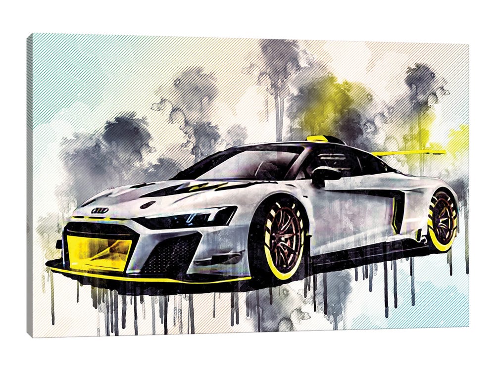 Audi R8 Lms Gt2 2020 Racing Car S - Canvas Wall Art