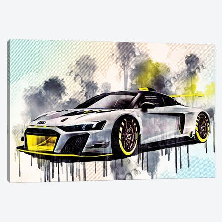 Audi R8 Lms Gt2 2020 Racing Car Supercar Tuning R8 Canvas Print #SSY52} by Sissy Angelastro Canvas Art