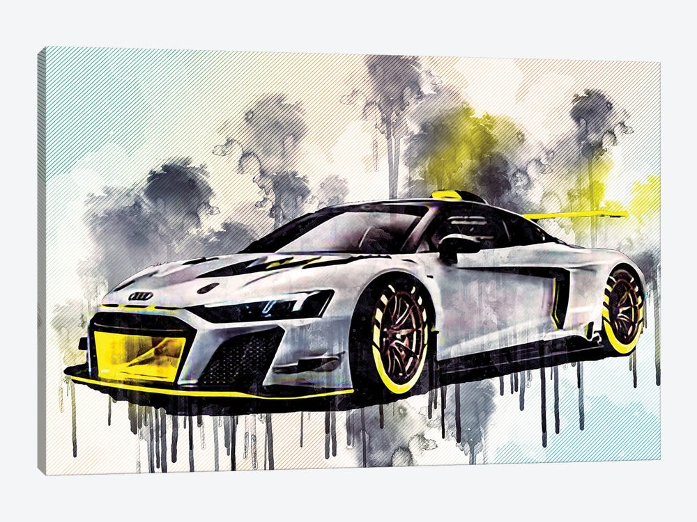 Audi R8 Lms Gt2 2020 Racing Car Supercar Tuning R8 by Sissy Angelastro 1-piece Canvas Wall Art