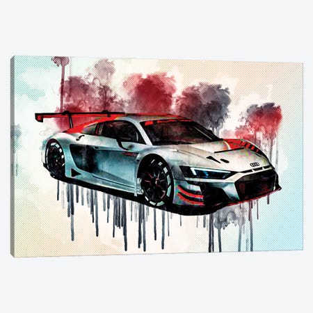 Audi R8 Lms Gt3 2019 Exterior Racing Car Tuning R8 Canvas Print #SSY53} by Sissy Angelastro Canvas Wall Art
