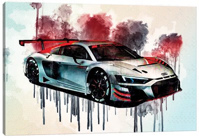 Audi R8 Lms Gt3 2019 Exterior Racing Car Tuning R8 Canvas Art Print - Sissy Angelastro