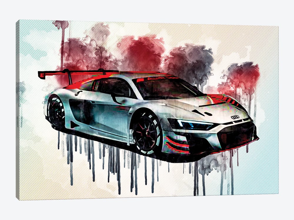 Audi R8 Lms Gt3 2019 Exterior Racing Car Tuning R8 by Sissy Angelastro 1-piece Art Print
