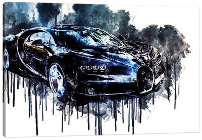 2017 Bugatti Chiron Geneva Auto Expo Vehicle XLVIII Canvas Art Print