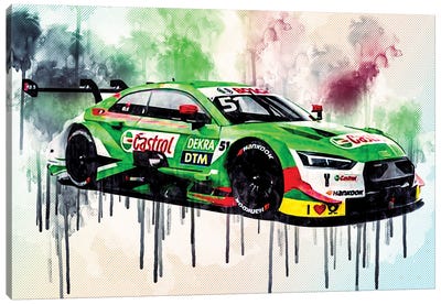 Audi RS5 DTM 2019 Audi Sport Team Abt Sportsline Nico Muller Racing Car Canvas Art Print - Sissy Angelastro