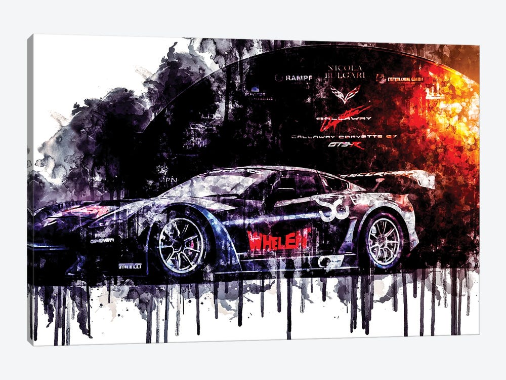 2017 Callaway Corvette C7 GT3 R Vehicle LI by Sissy Angelastro 1-piece Canvas Print